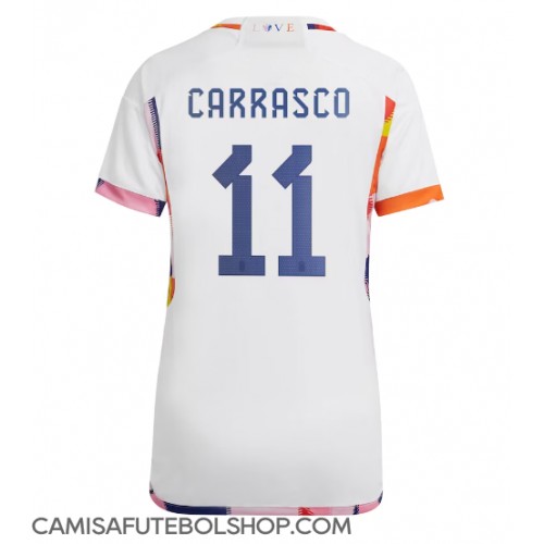 Camisa de time de futebol Bélgica Yannick Carrasco #11 Replicas 2º Equipamento Feminina Mundo 2022 Manga Curta